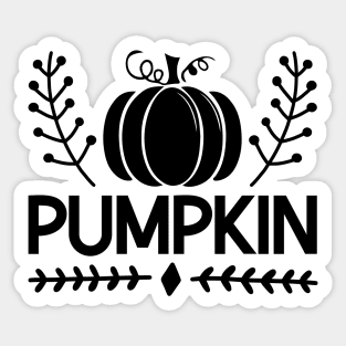 Pumpkin Simple Lettering Sticker